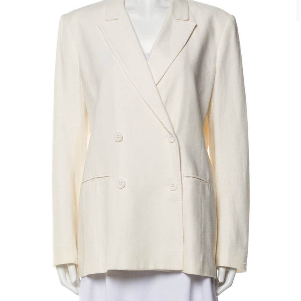 Theory Women's Ivory Double-Breasted Blazer